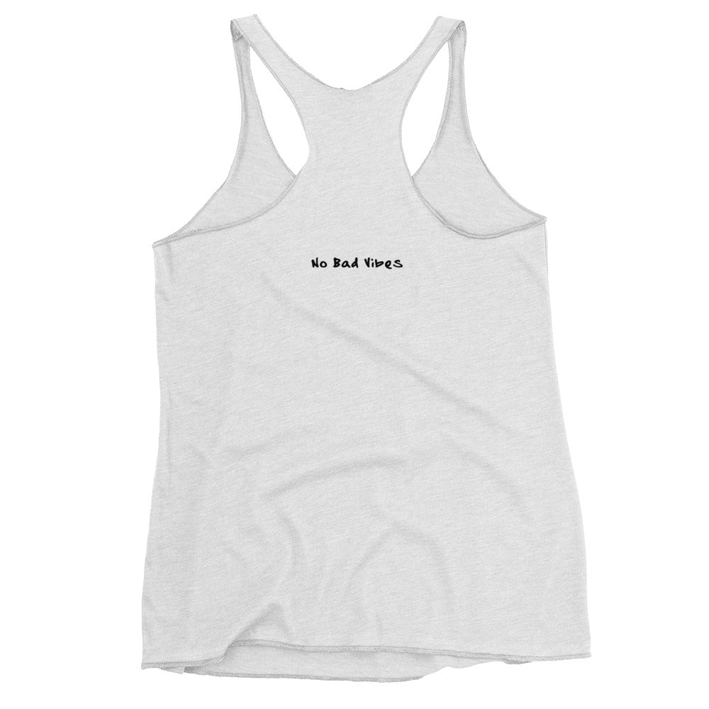NBV Words Happiness Depends Ladies Racerback Tank