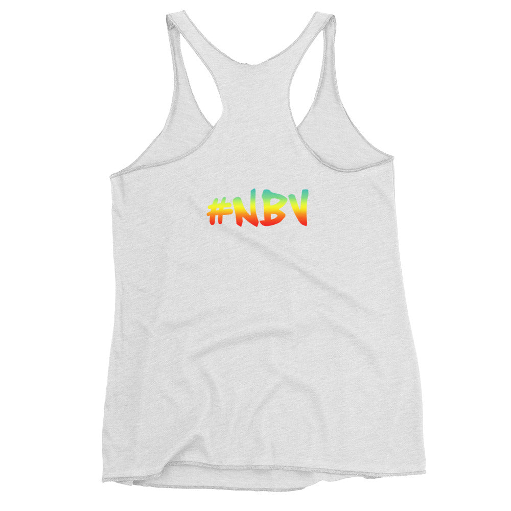 NBV Retro Rainbow Ladies Racerback Tank