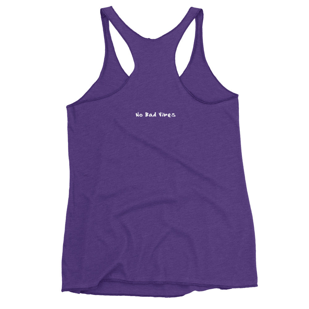 NBV Words Happiness Depends Ladies Racerback Tank