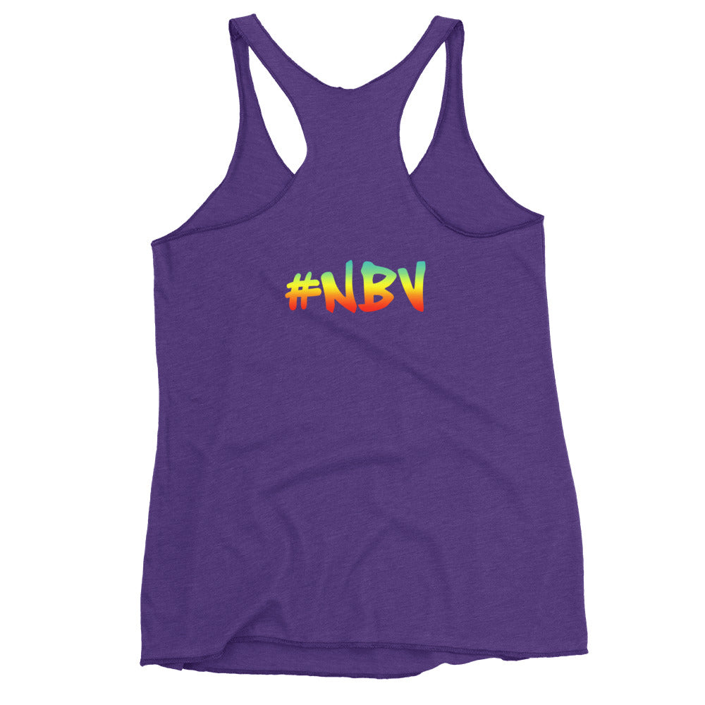 NBV Retro Rainbow Ladies Racerback Tank