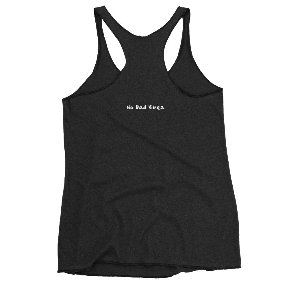 NBV Words Happiness Depends Ladies Racerback Tank
