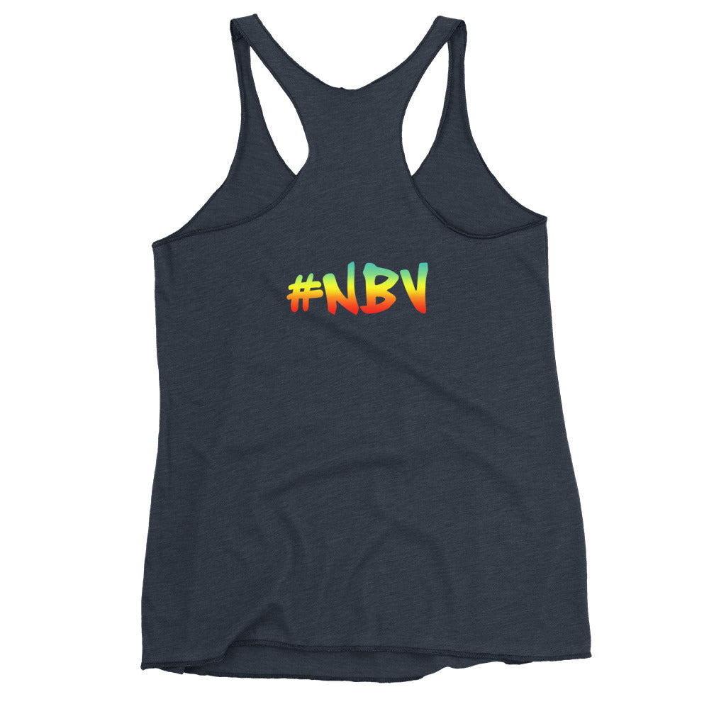 NBV Retro Rainbow Ladies Racerback Tank