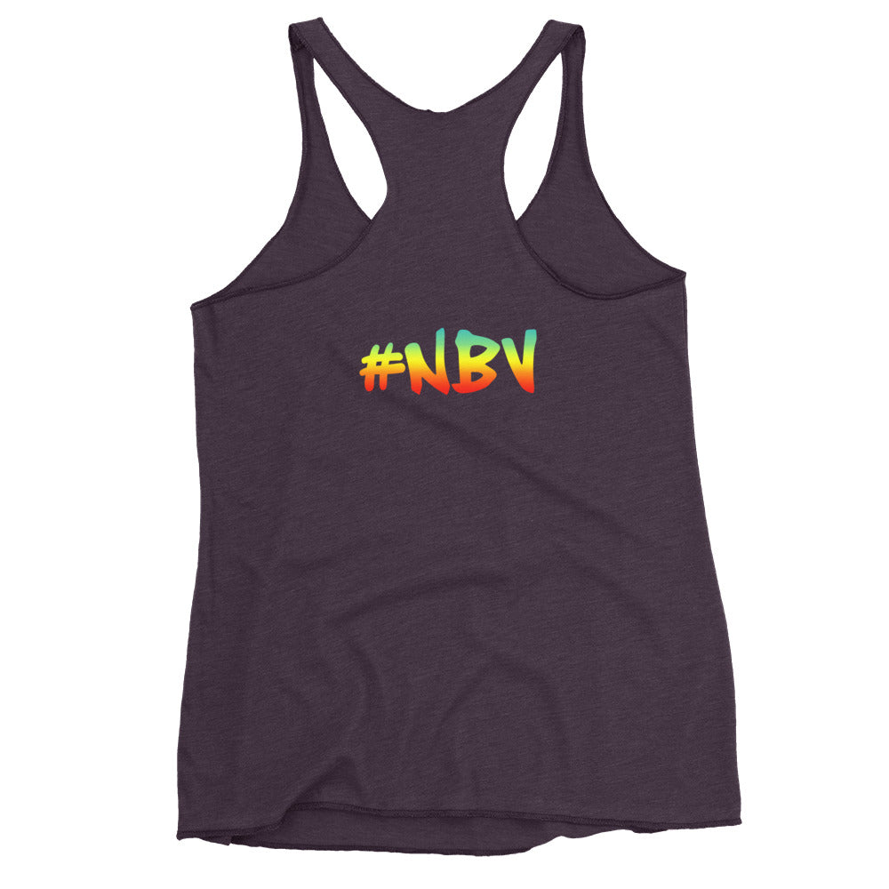 NBV Retro Rainbow Ladies Racerback Tank