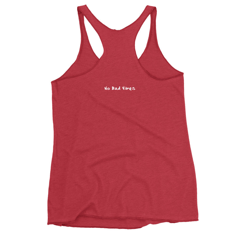 NBV Words Happiness Depends Ladies Racerback Tank