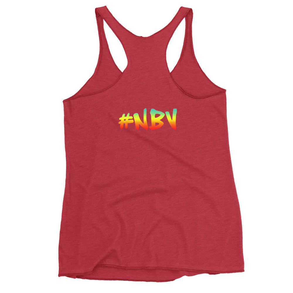 NBV Retro Rainbow Ladies Racerback Tank