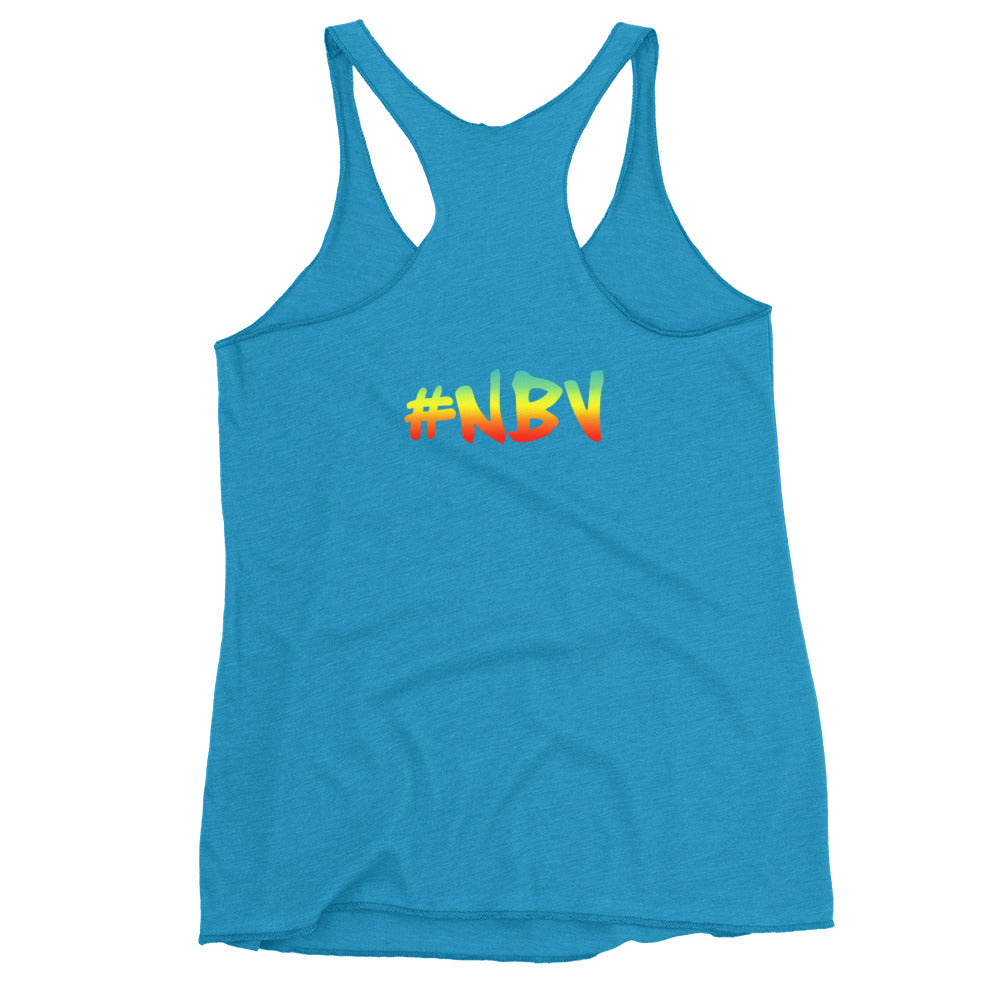 NBV Retro Rainbow Ladies Racerback Tank