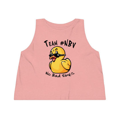 Team #NBV Women’s Cropped Tank – Champions of Hope 5K, 10K & Molly’s Mile - No Bad Vibes Edition