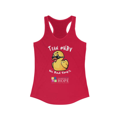 Team #NBV Women’s Racerback Tank – Champions of Hope 5K, 10K & Molly’s Mile - No Bad Vibes Edition