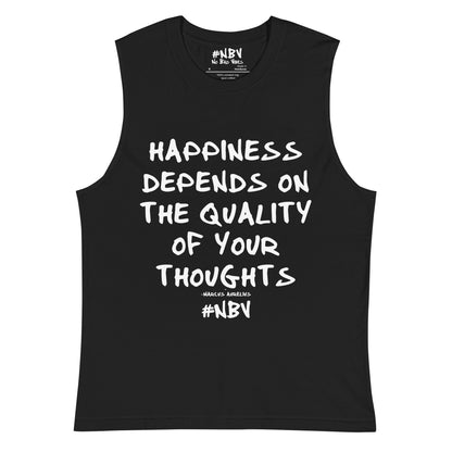 NBV Words Happiness Depends Unisex Muscle Shirt