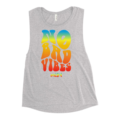 NBV Retro Rainbow Ladies Muscle Tank
