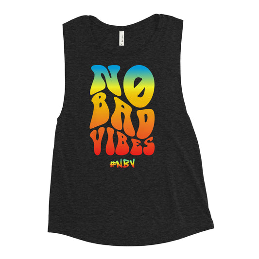 NBV Retro Rainbow Ladies Muscle Tank