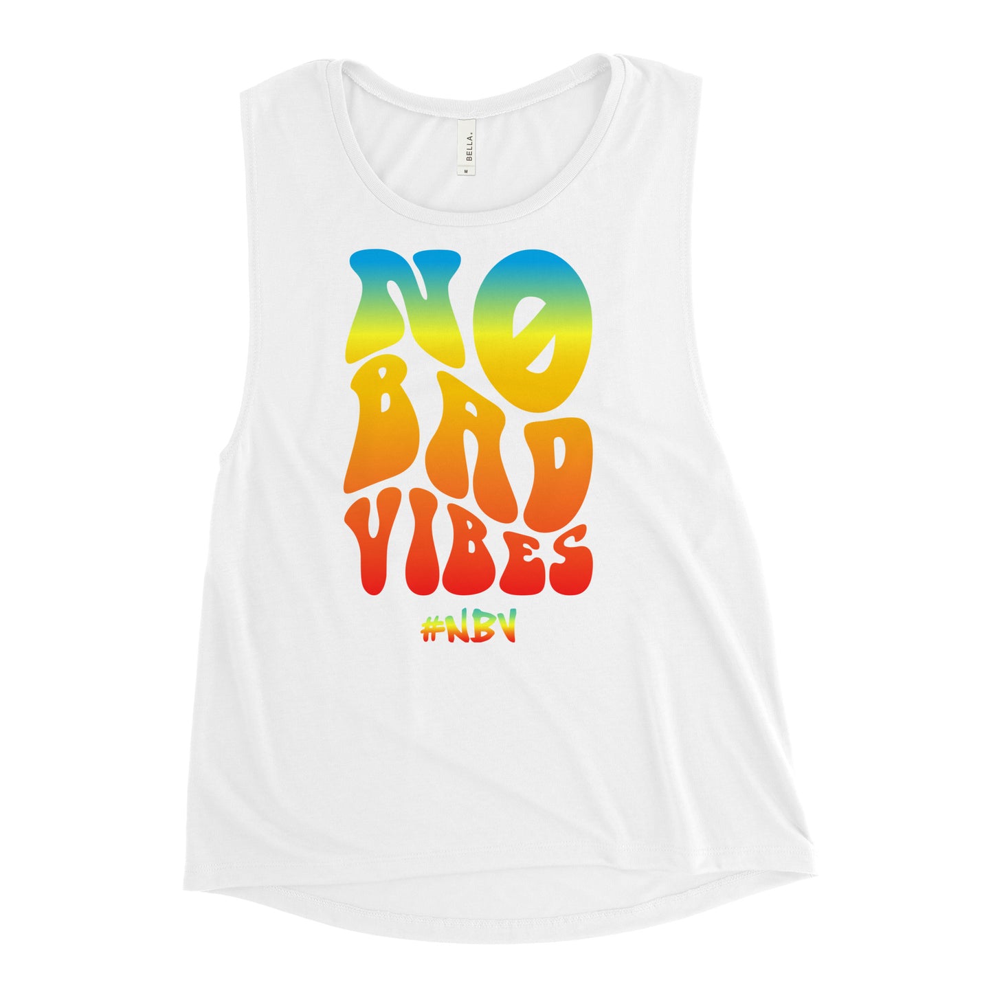 NBV Retro Rainbow Ladies Muscle Tank