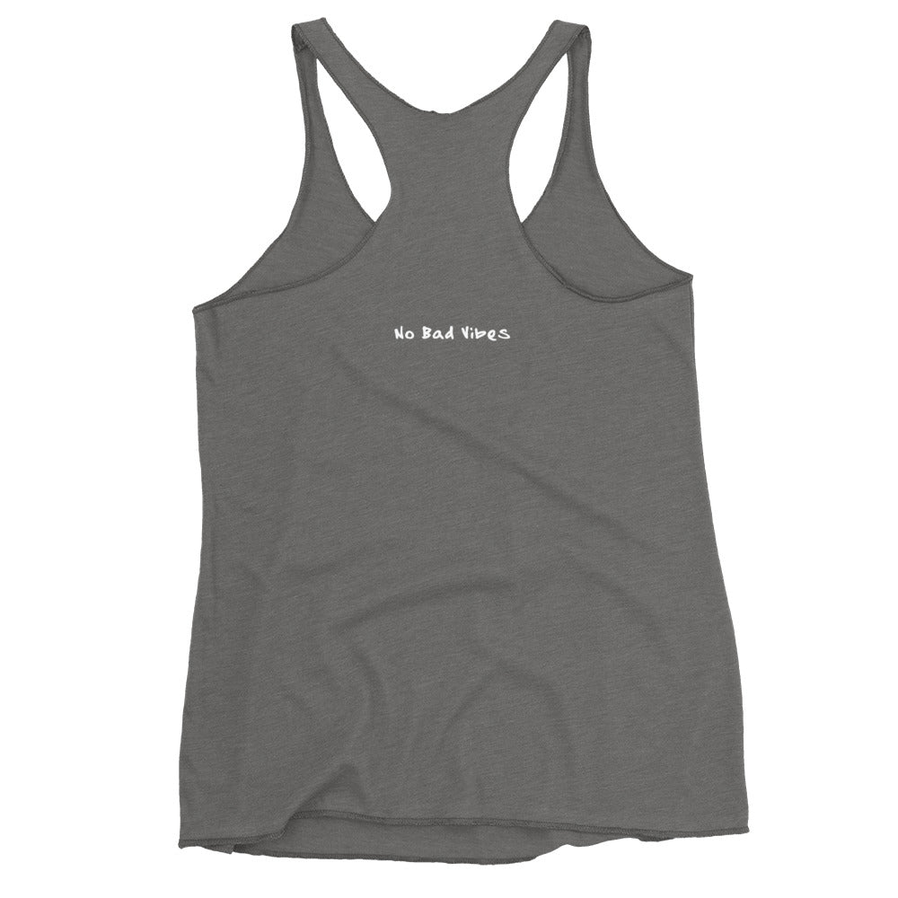 NBV Words Happiness Depends Ladies Racerback Tank